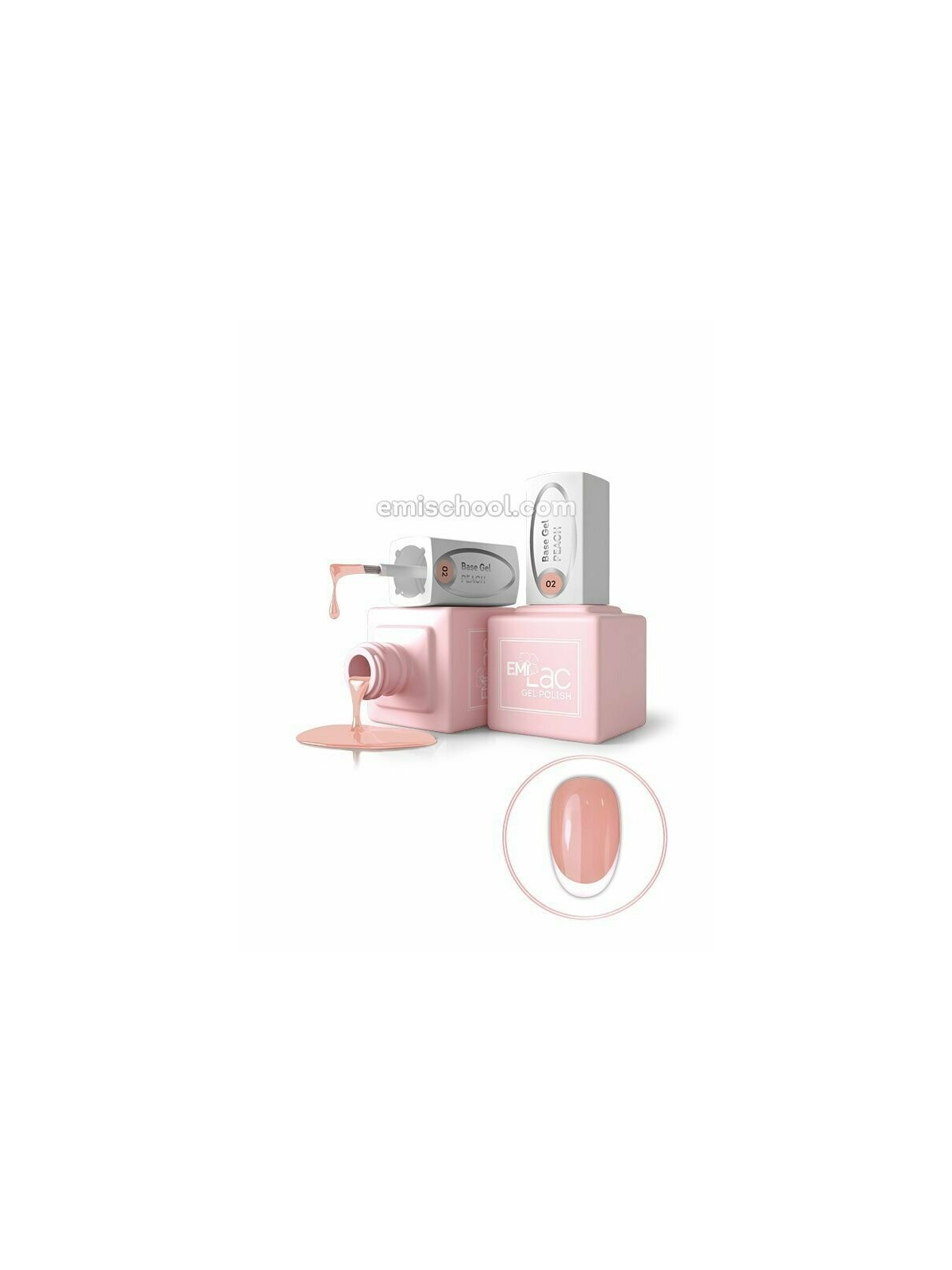 E.Milac Base Gel Peach /02 9ml