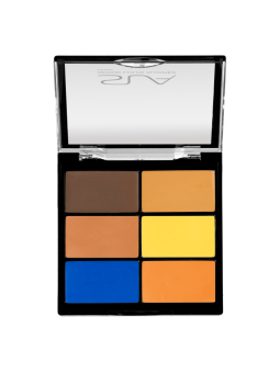 PALETE DE 6 CORRETORES CAKE CREME "amarelo/azul/castanhos -