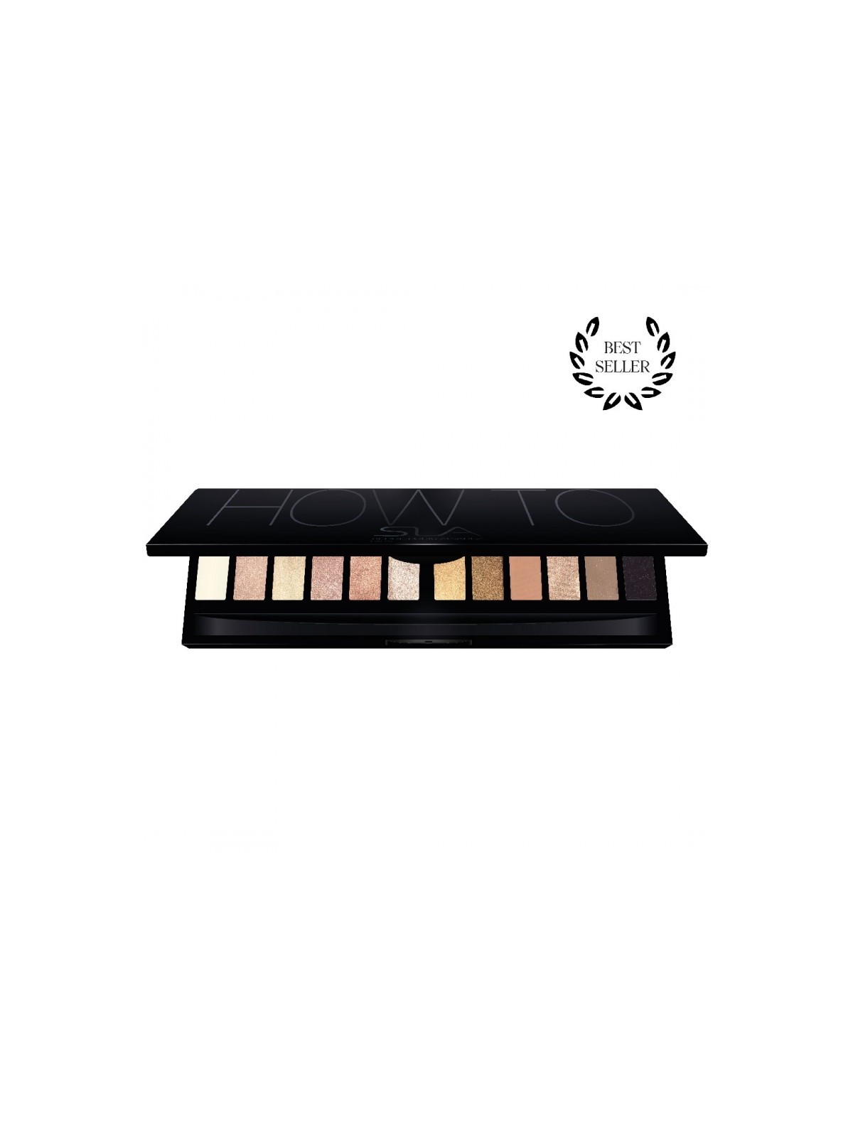 palete HOW TO  360 "11 sombras + base fixante + iluminador"