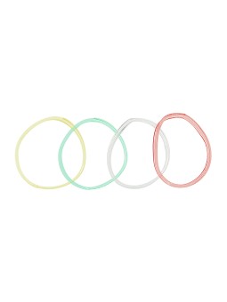 Elásticos Cabelo Rubber Band Cores Sortidas 50 Unidades