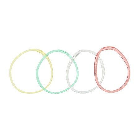 Elásticos Cabelo Rubber Band Cores Sortidas 50 Unidades
