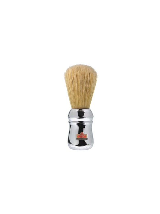 Pincel Barba Omega Cerdas Naturais Cromado