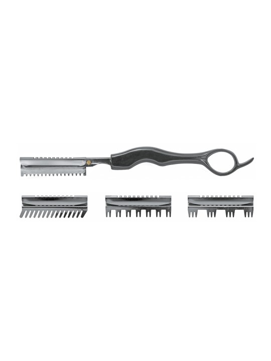 Navalha Platinum Ripar com 4 Pentes
