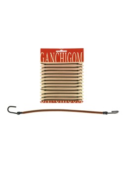 Elásticos Cabelo com Gancho Castanhos 12 Unidades