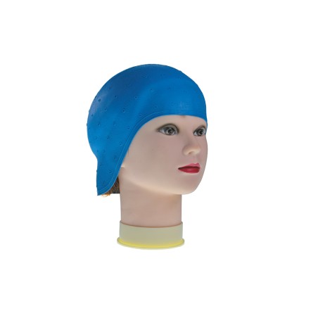 Touca Madeixas Borracha Azul
