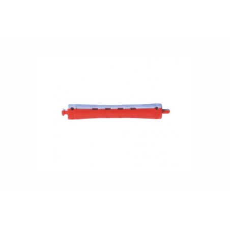 Bigoudi Cabelo Vermelho e Azul Largo 12 Unidades