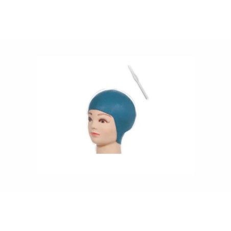 Touca Madeixas Borracha Azul
