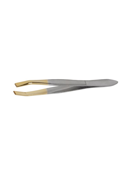 Pinça Reta Baruffaldi Dourada 8 cm