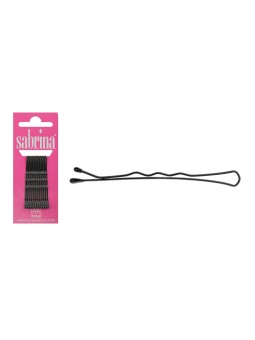 Ganchos Cabelo Sabrina Ondulado Preto 5 cm 72 x 12 Unidades