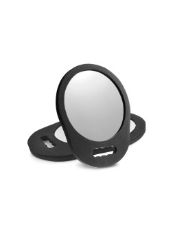 Espelho Rickiparodi Inquebrável com Pega Eva Preto 23 cm