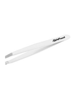 Pinça Oblíqua Rickiparodi Branca Inox 9 cm