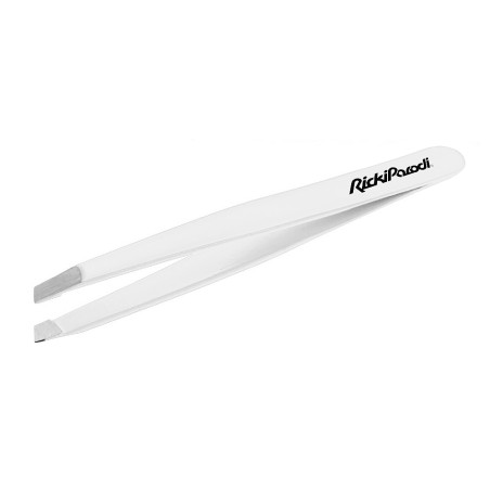 Pinça Oblíqua Rickiparodi Branca Inox 9 cm