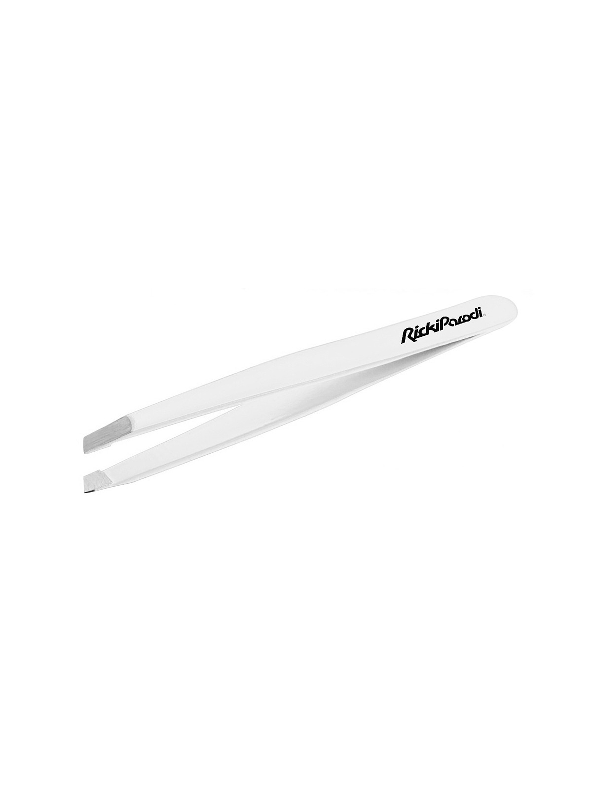 Pinça Oblíqua Rickiparodi Branca Inox 9 cm
