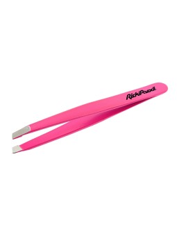 Pinça Oblíqua Rickiparodi Rosa Inox 9 cm