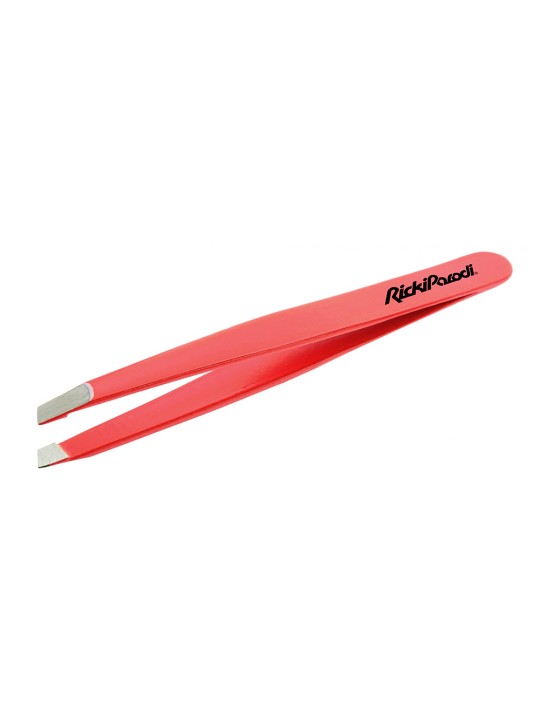 Pinça Oblíqua Rickiparodi Vermelha Inox 9 cm