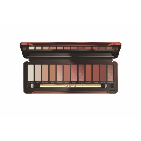 Paleta 12 Sombras Olhos Eveline Charming Mocha
