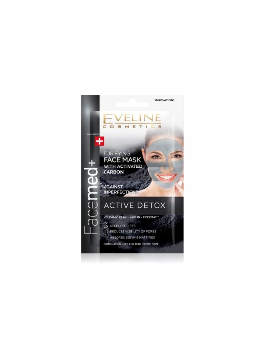 Máscara Facial Purificante com Carvão Ativado Eveline Faceme