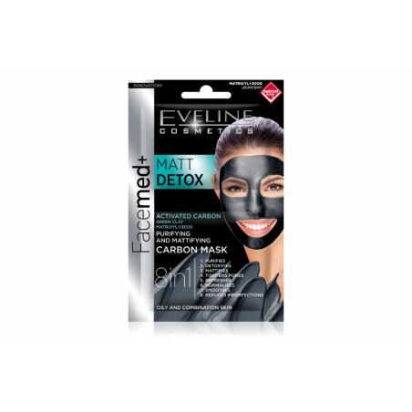 Máscara Facial Detox Purificante e Matificante de Carvão Eve
