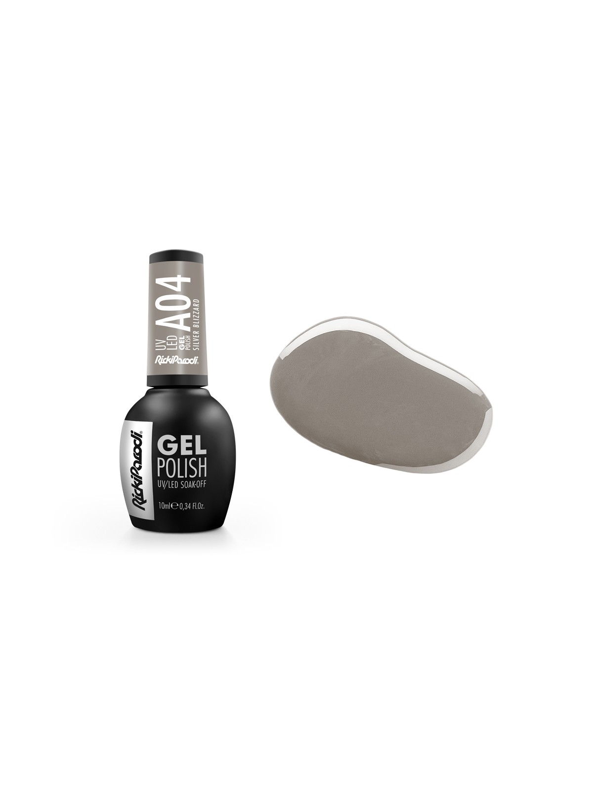 Verniz Gel Rickiparodi Silver Blizzard A04 10 ml
