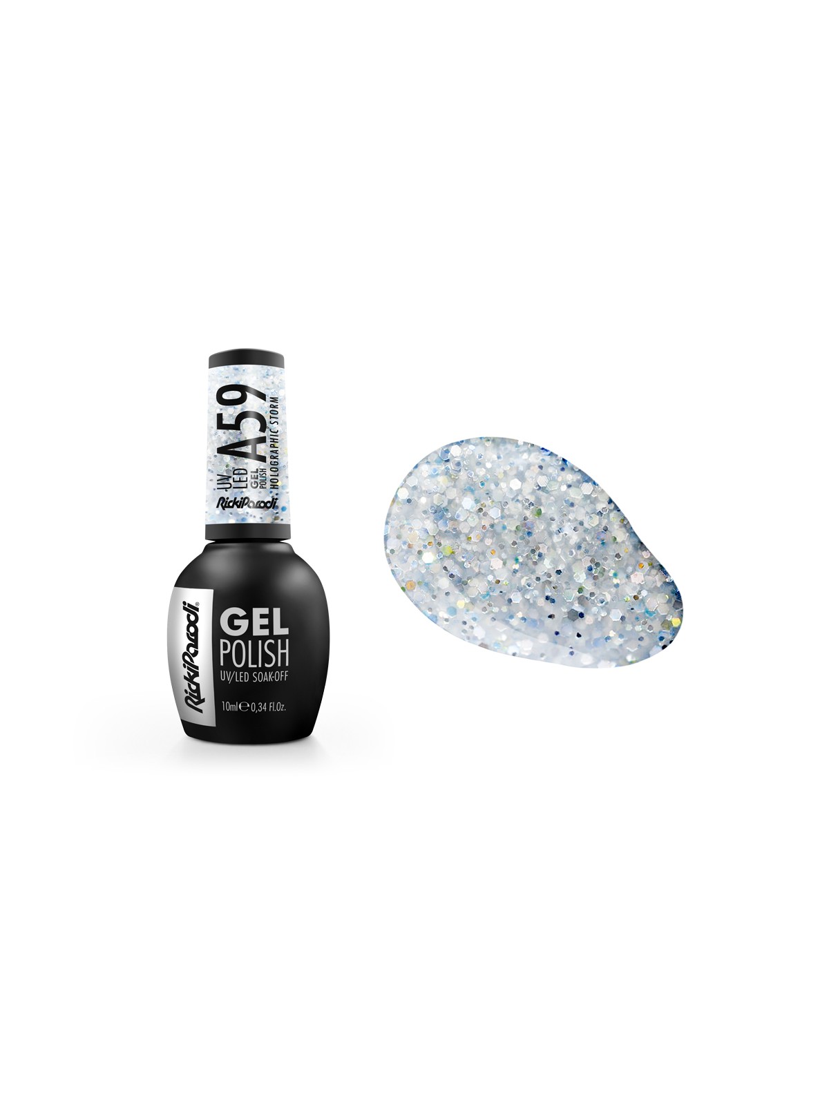 Verniz Gel Rickiparodi Holographic Storm A59 10 ml