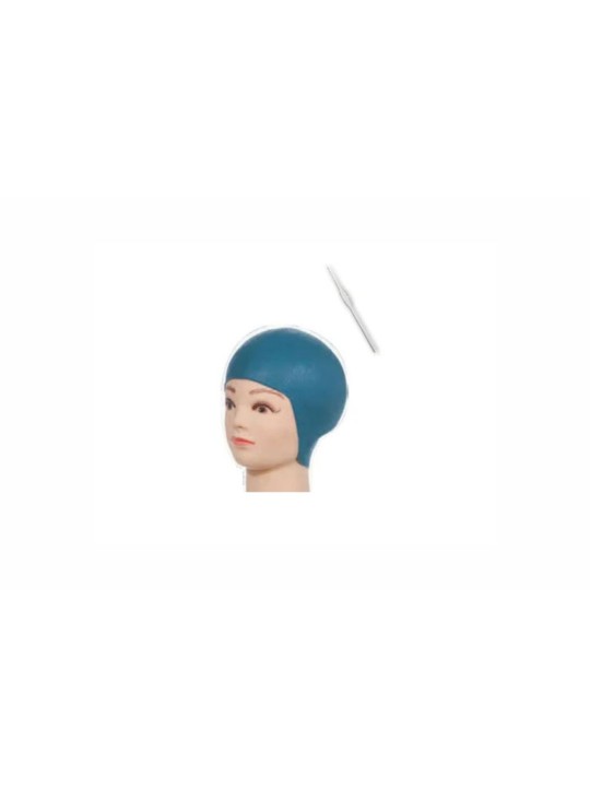 Touca Madeixas Borracha Azul