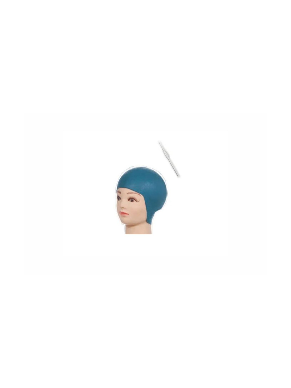 Touca Madeixas Borracha Azul