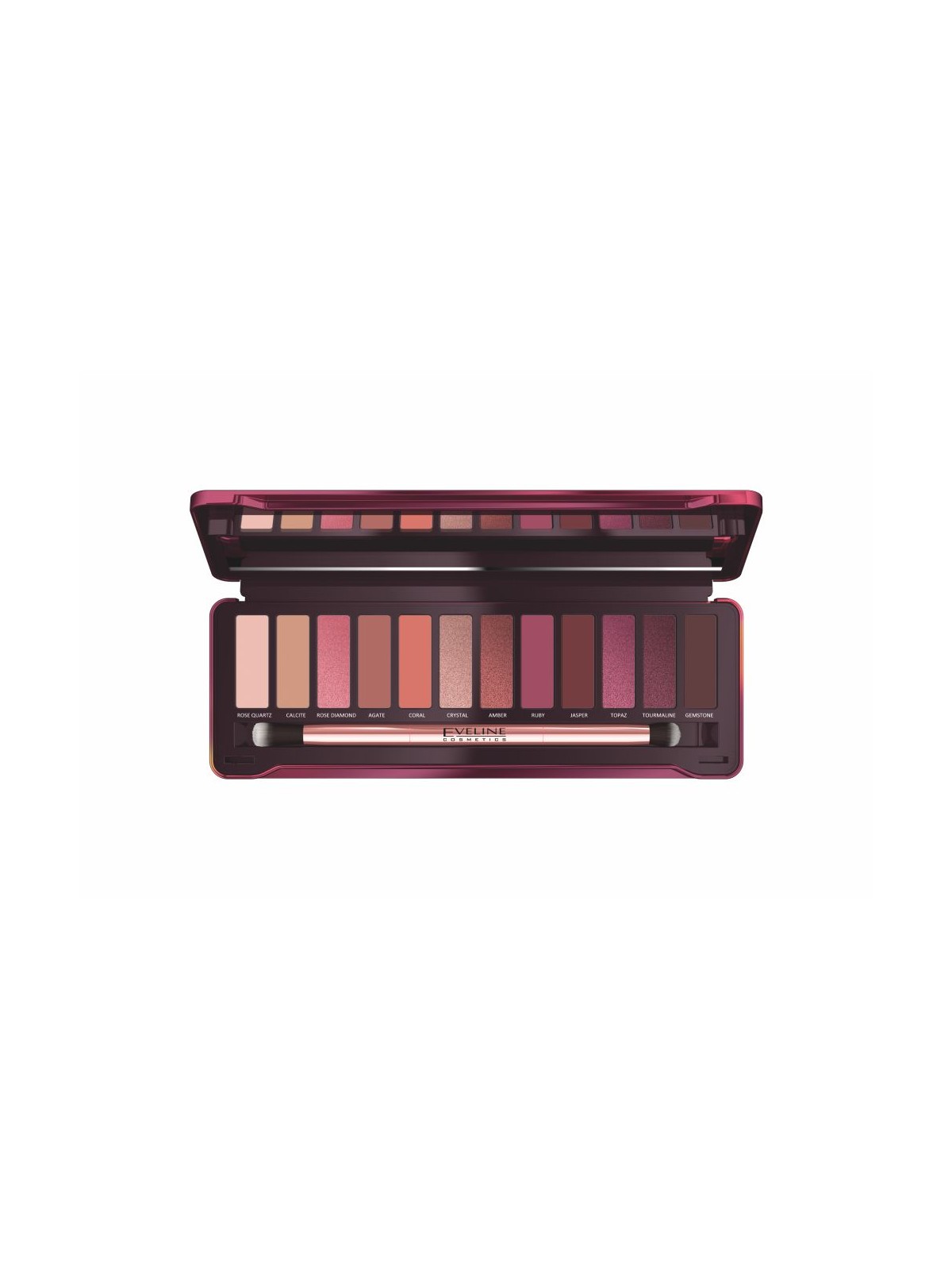Paleta 12 Sombras Olhos Eveline Ruby Glamour