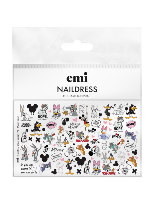 Naildress Slider Design /81 Cartoon Print