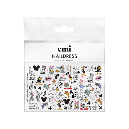 Naildress Slider Design /81 Cartoon Print