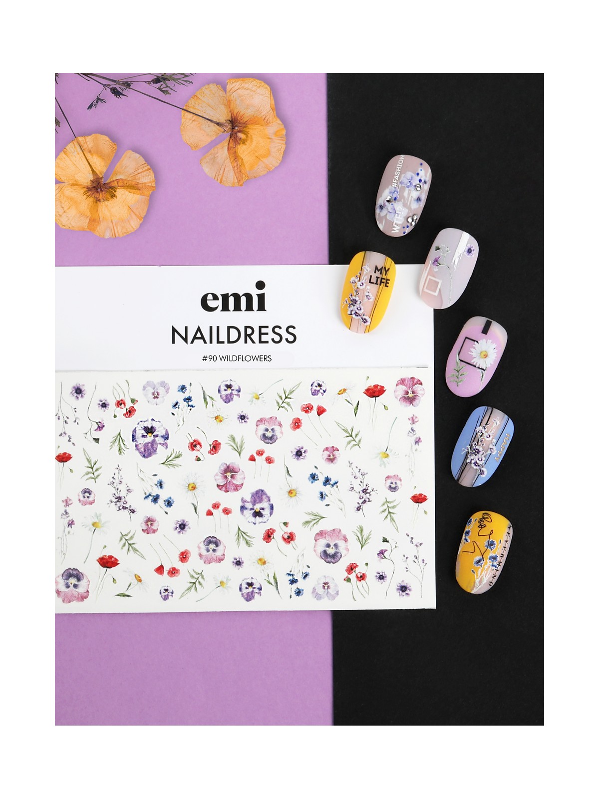 Naildress Slider Design /90 Wildflowers