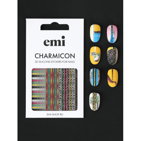 Charmicon 3D Silicone Stickers /206 Colored Lines