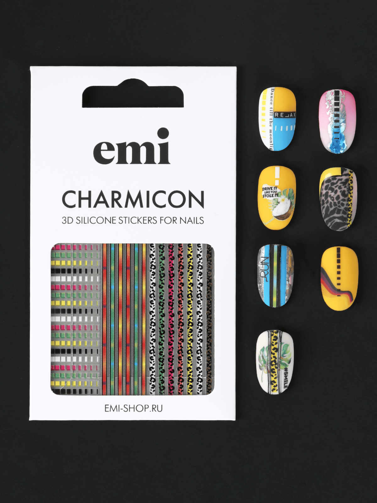 Charmicon 3D Silicone Stickers /206 Colored Lines