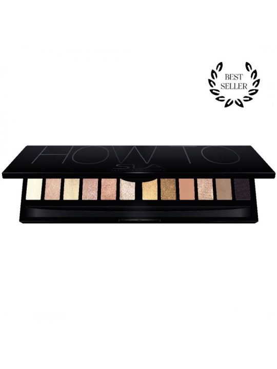 palete HOW TO  360 "11 sombras + base fixante + iluminador"