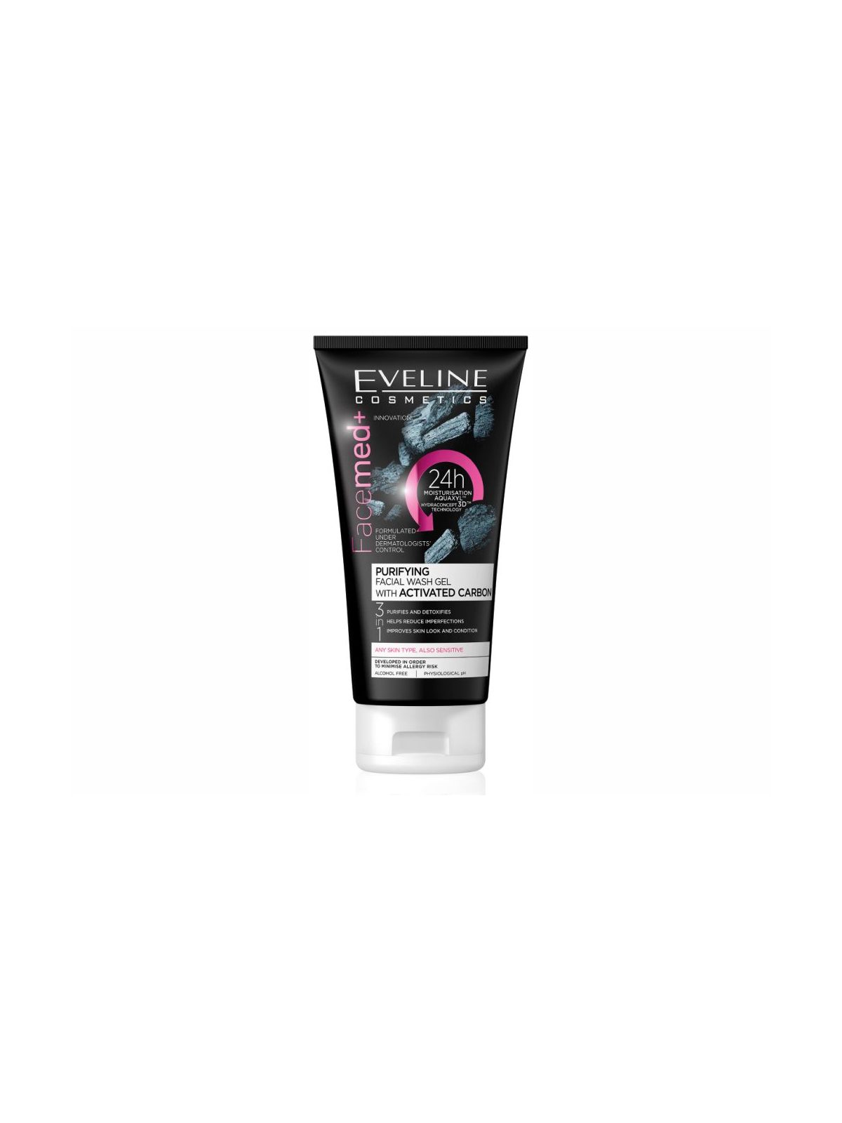 Gel de Limpeza Facial Purificante com Carvão Ativado Eveline