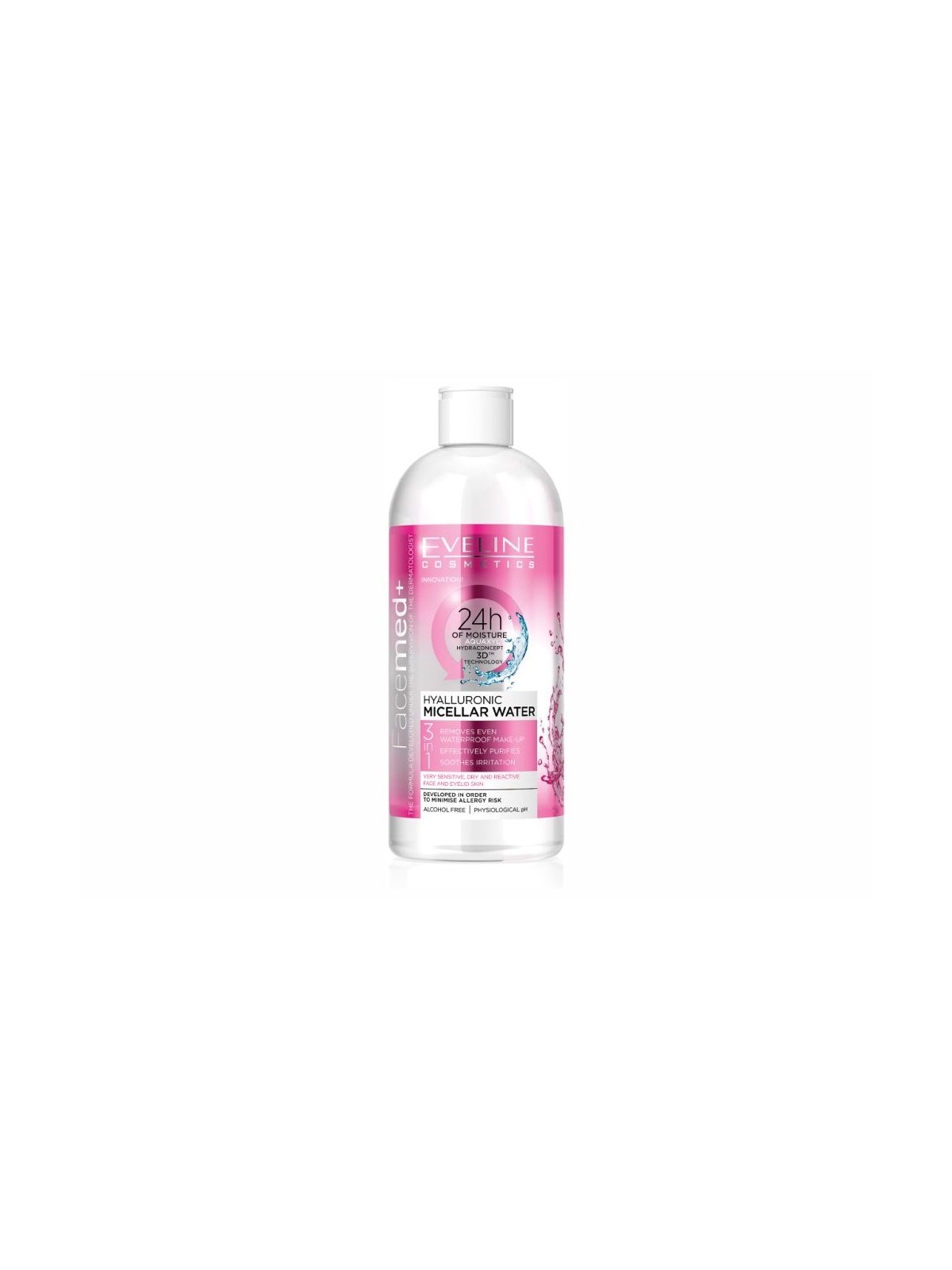 Água Micelar Hialurónico Eveline Facemed 400 ml