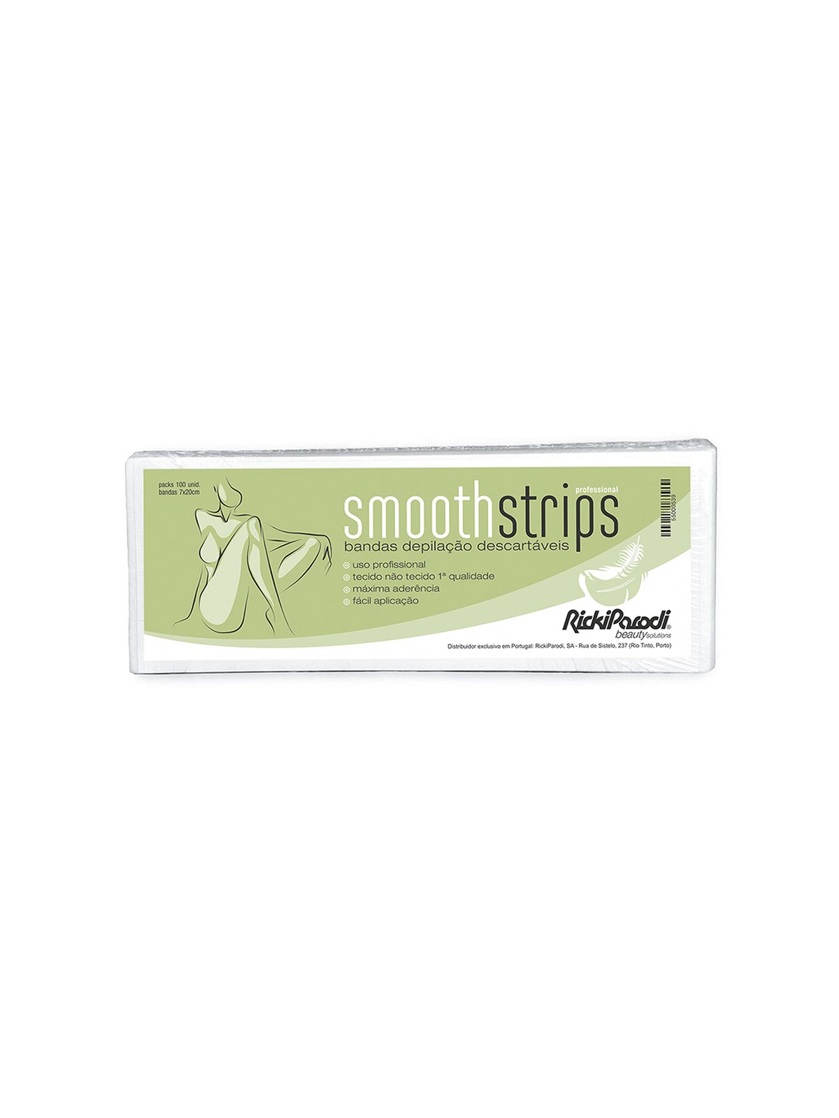 Papel Depilação Rickiparodi Tnt Branco Banda 7 x 20 cm 100 U
