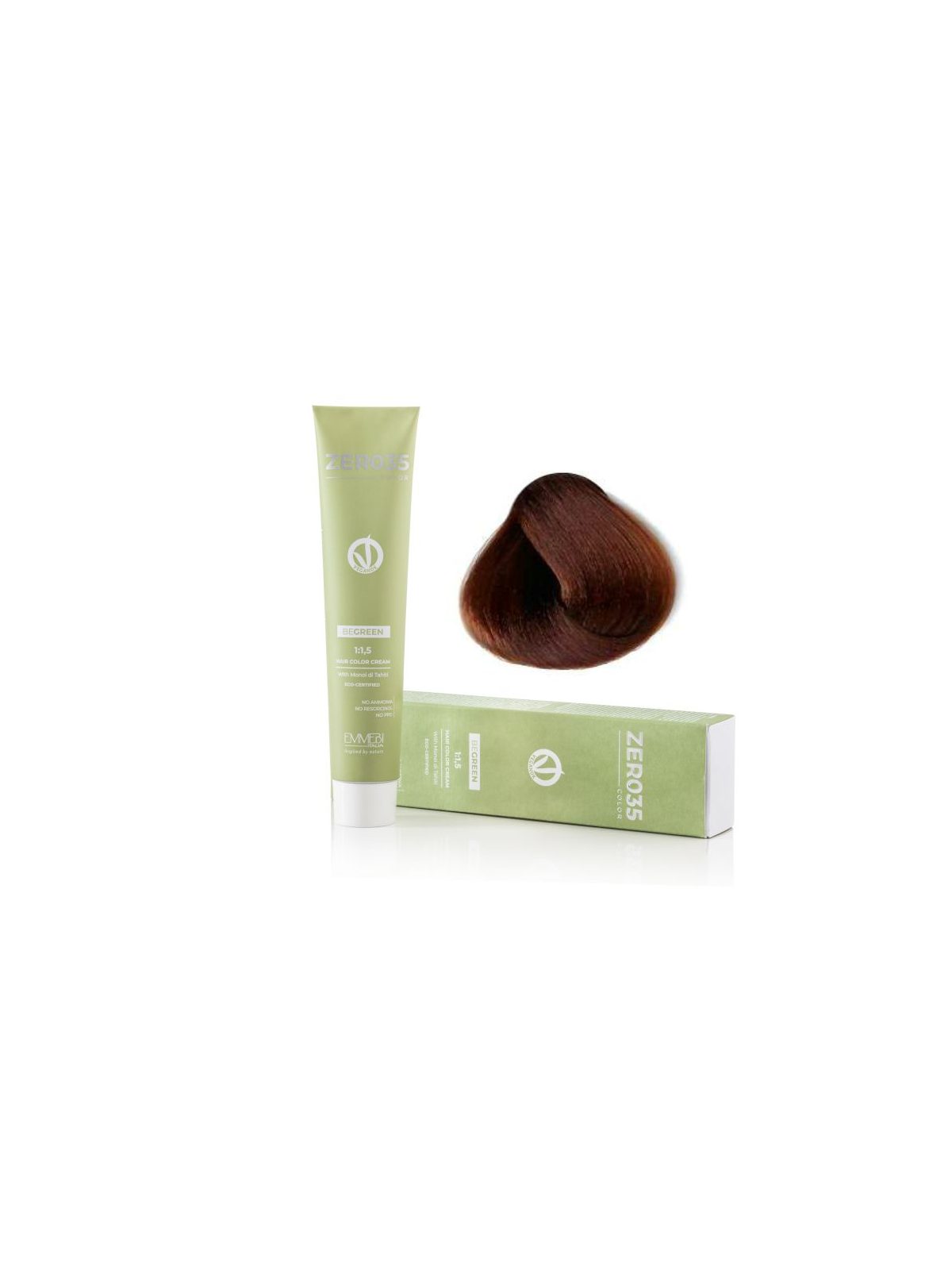 Coloração Capilar Emmebi Vegan Zero35 Be Green 7/24 100 ml