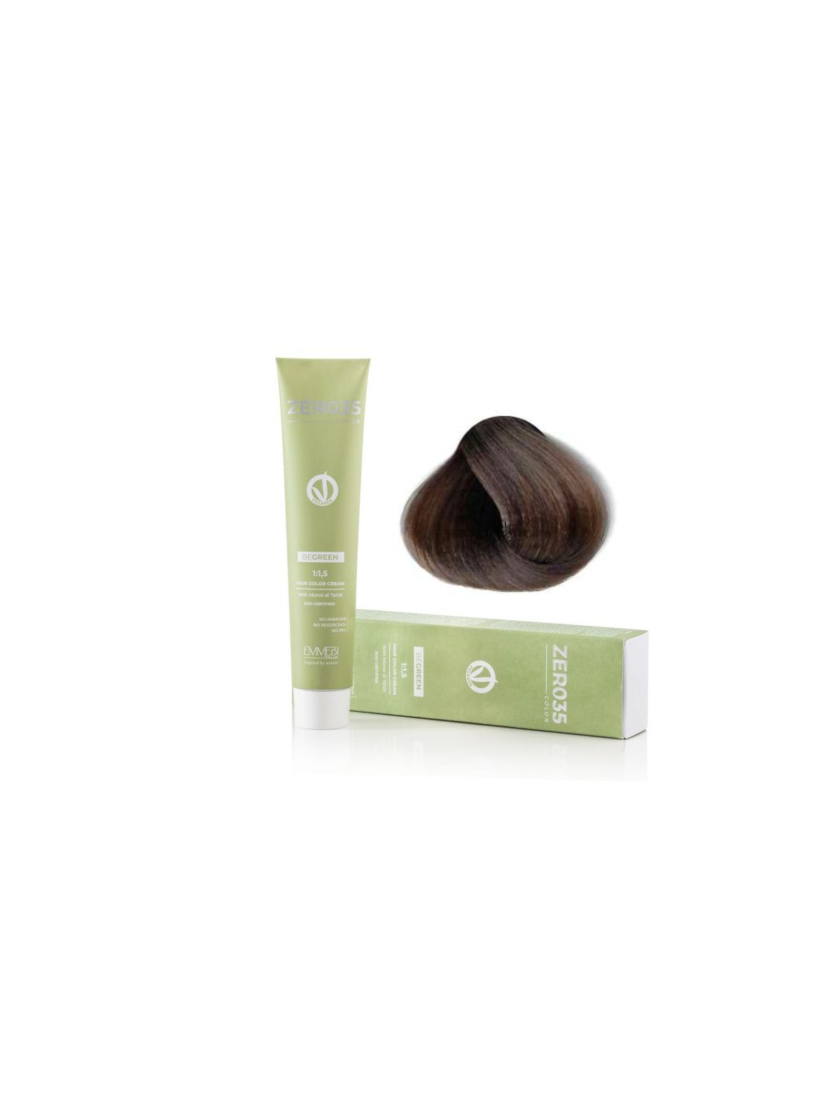 Coloração Capilar Emmebi Vegan Zero35 Be Green 8/11 100 ml