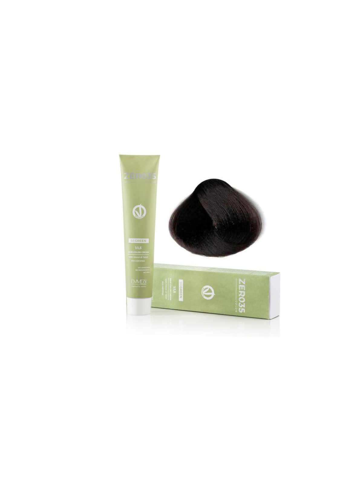 Coloração Capilar Emmebi Vegan Zero35 Be Green 6/11 100 ml