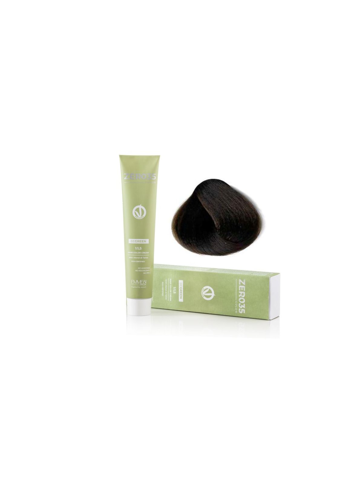 Coloração Capilar Emmebi Vegan Zero35 Be Green 6/17 100 ml
