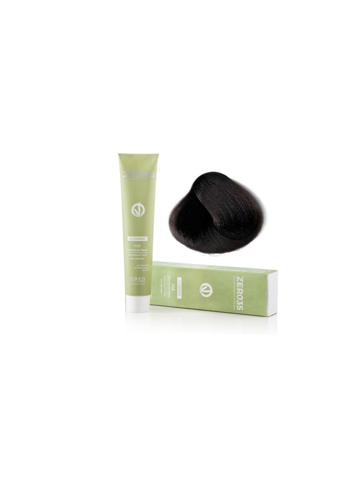 Coloração Capilar Emmebi Vegan Zero35 Be Green 5/11 100 ml