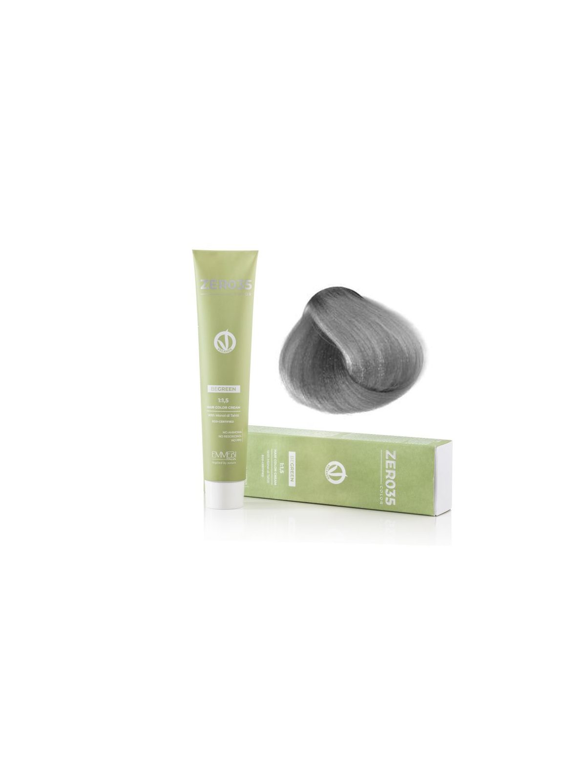 Coloração Capilar Emmebi Vegan Zero35 Be Green Pure Light As