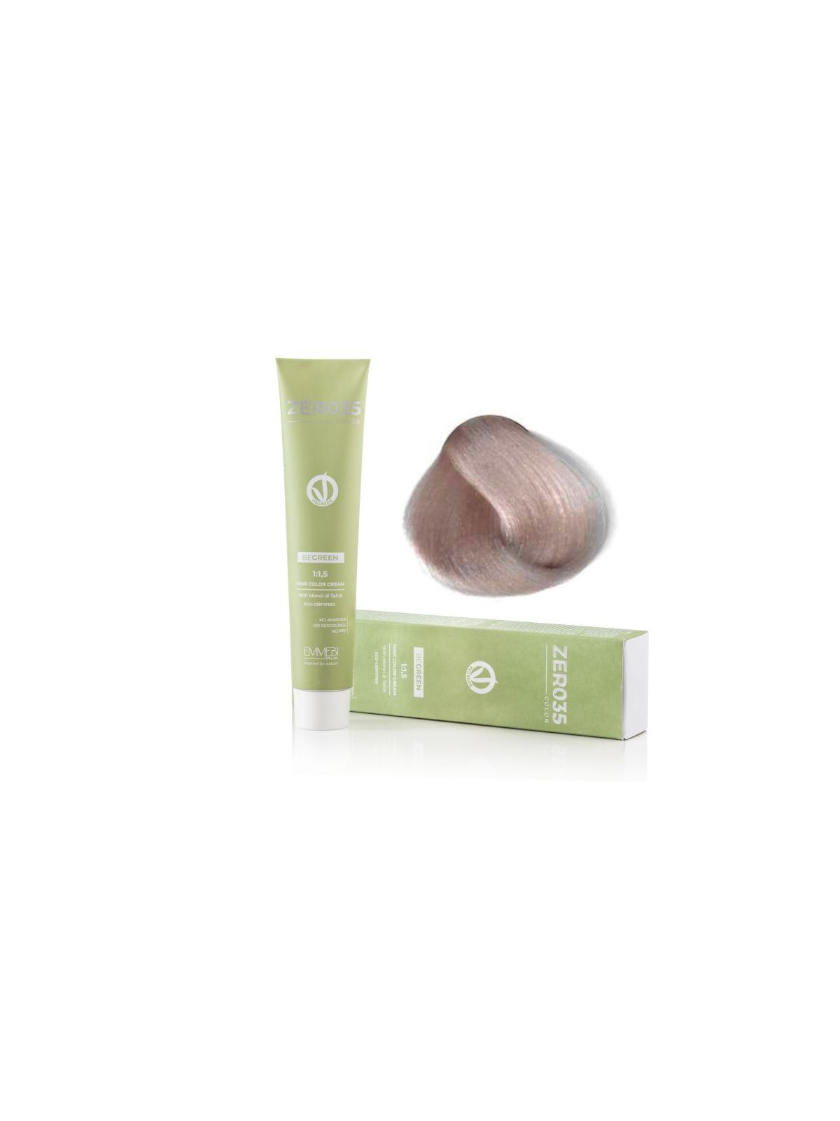 Coloração Capilar Emmebi Vegan Zero35 Be Green Pure Light Pe