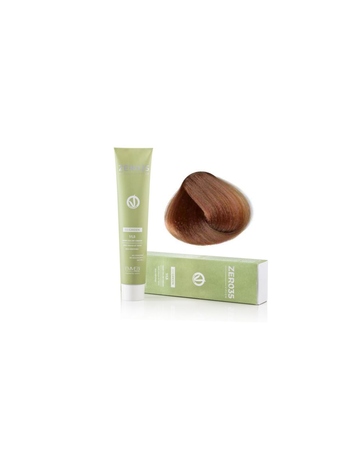 Coloração Capilar Emmebi Vegan Zero35 Be Green 8/8 100 ml