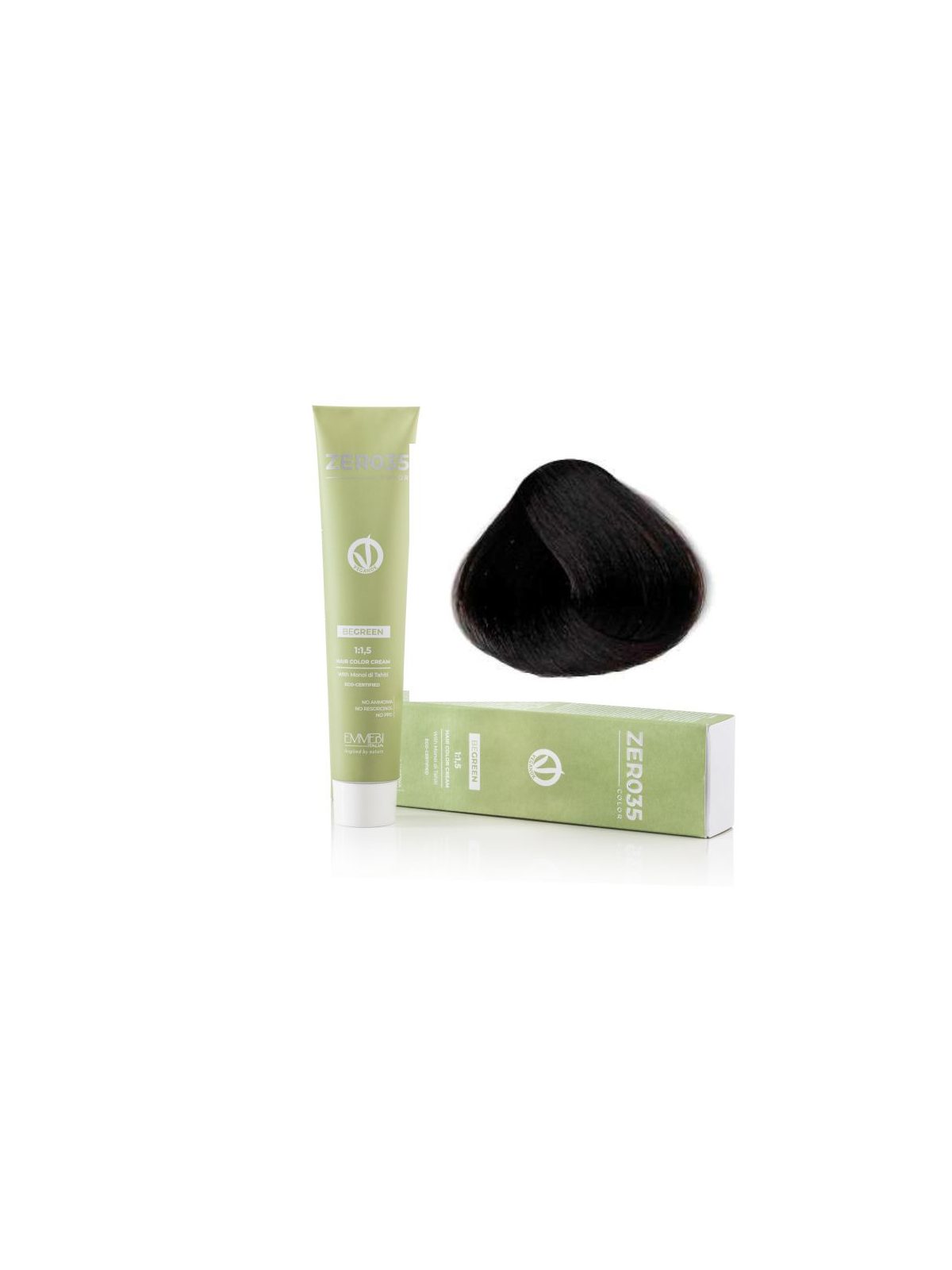 Coloração Capilar Emmebi Vegan Zero35 Be Green 4/8 100 ml