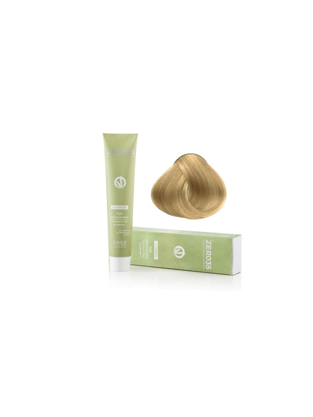 Coloração Capilar Emmebi Vegan Zero35 Be Green 6/3 100 ml