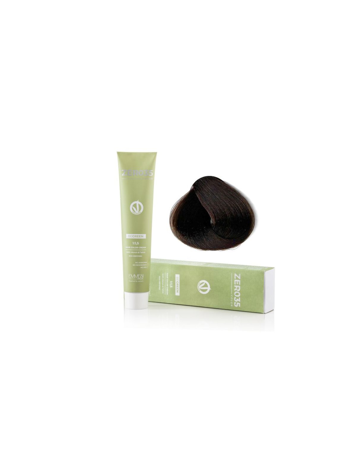 Coloração Capilar Emmebi Vegan Zero35 Be Green 6/0 100 ml