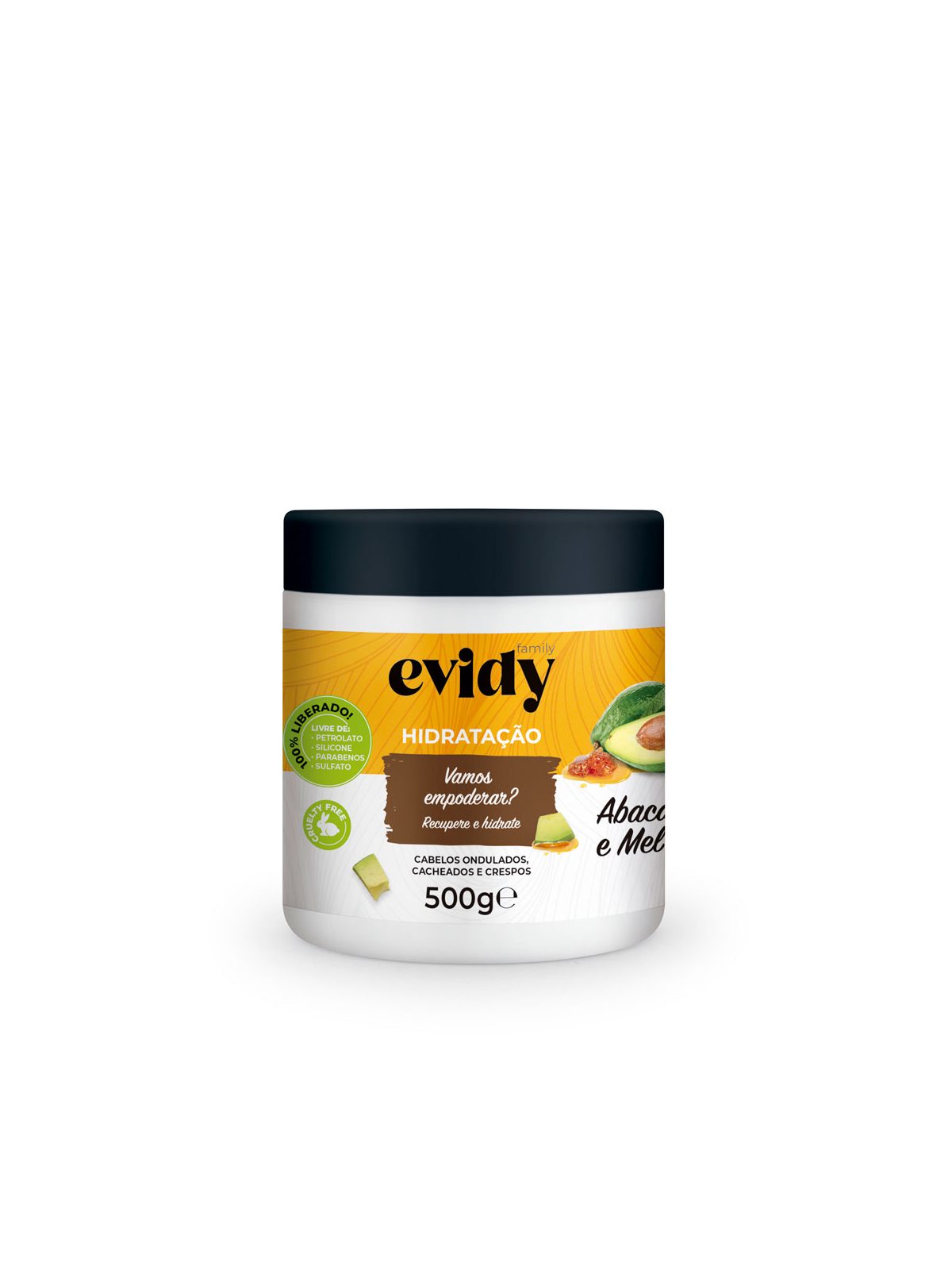 Máscara Capilar Evidy Abacate e Mel 500 gr