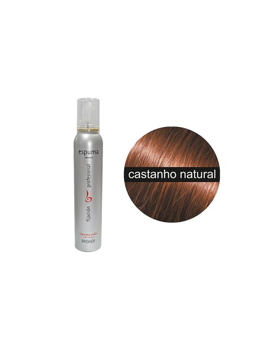 Espuma Broaer de Cor Castanho Natural 200 ml