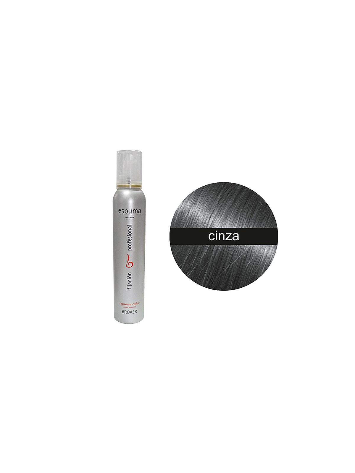 Espuma Broaer de Cor Cinza 200 ml